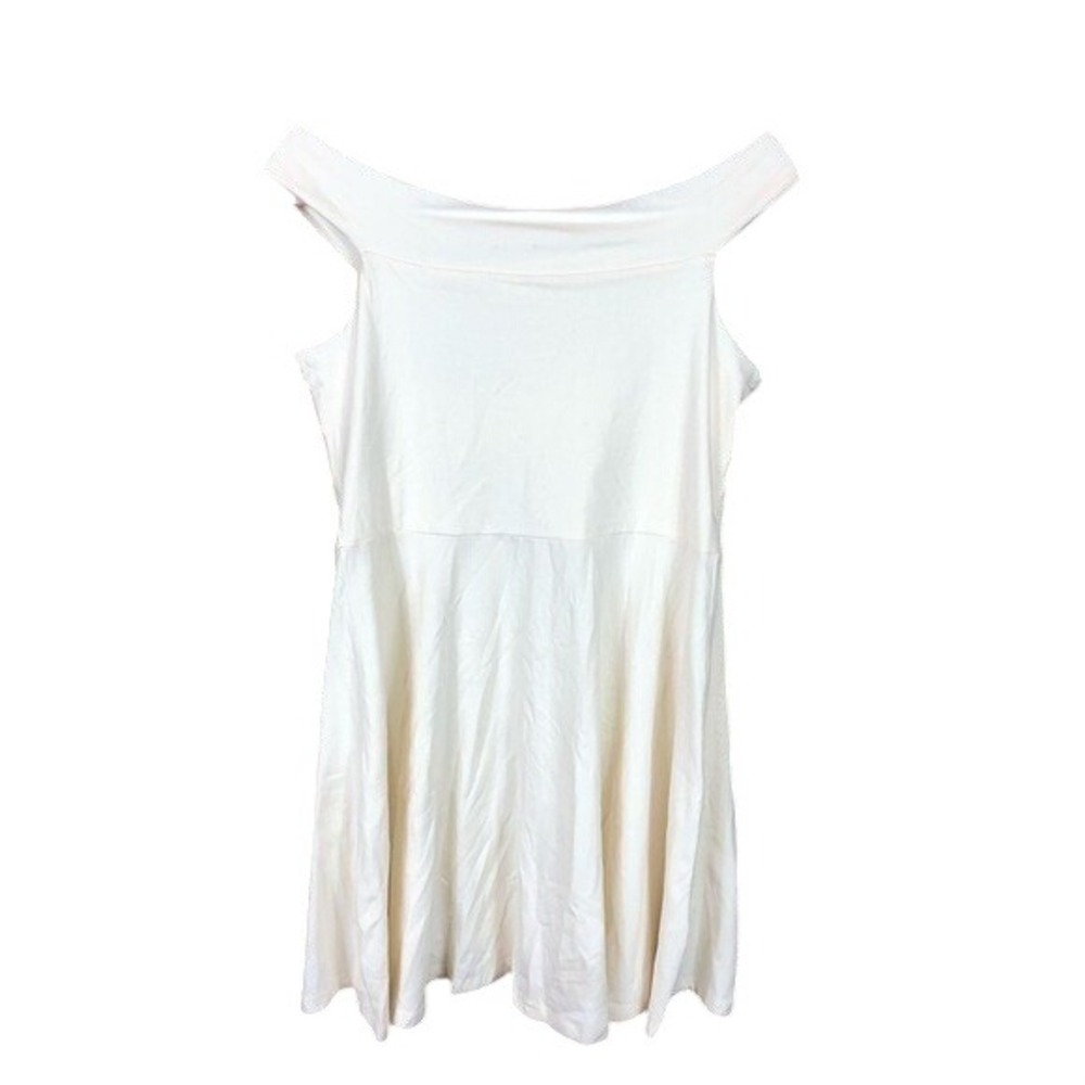ASOS Cream Off The Shoulder Skater Dress‎ Open Back US 10